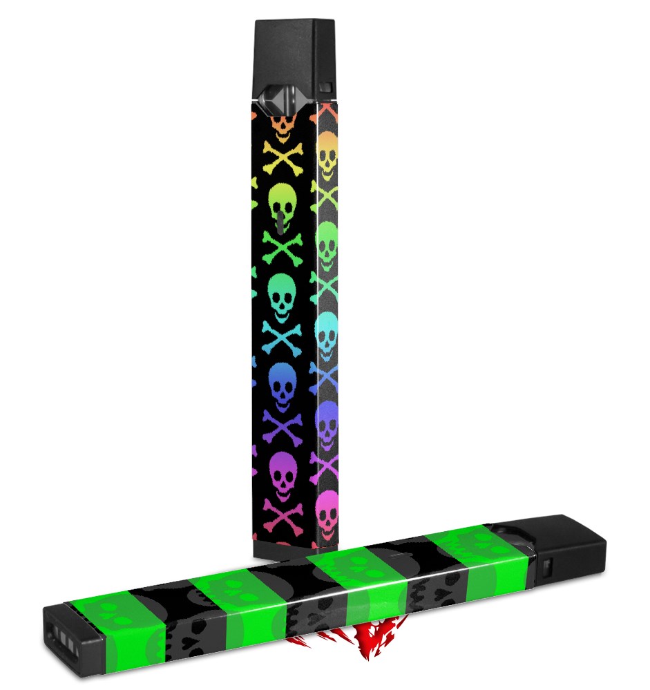 Juul Vape Skins Skull and Crossbones Rainbow uSkins