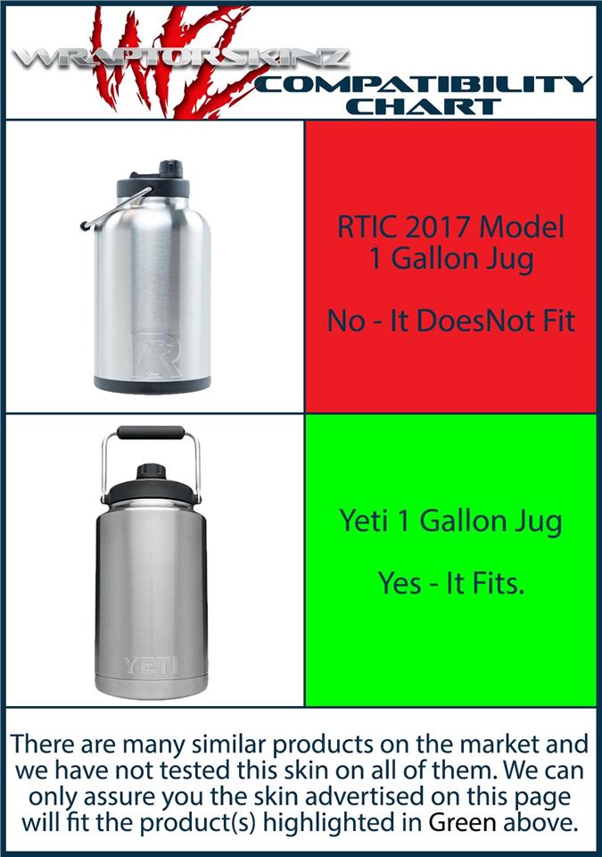 Yeti One Gallon Jug Zebra Red uSkins