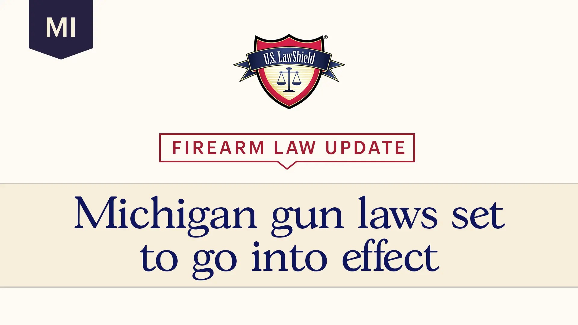 Firearm Law Update New Michigan Gun Laws Set To Go Into Effect U.S