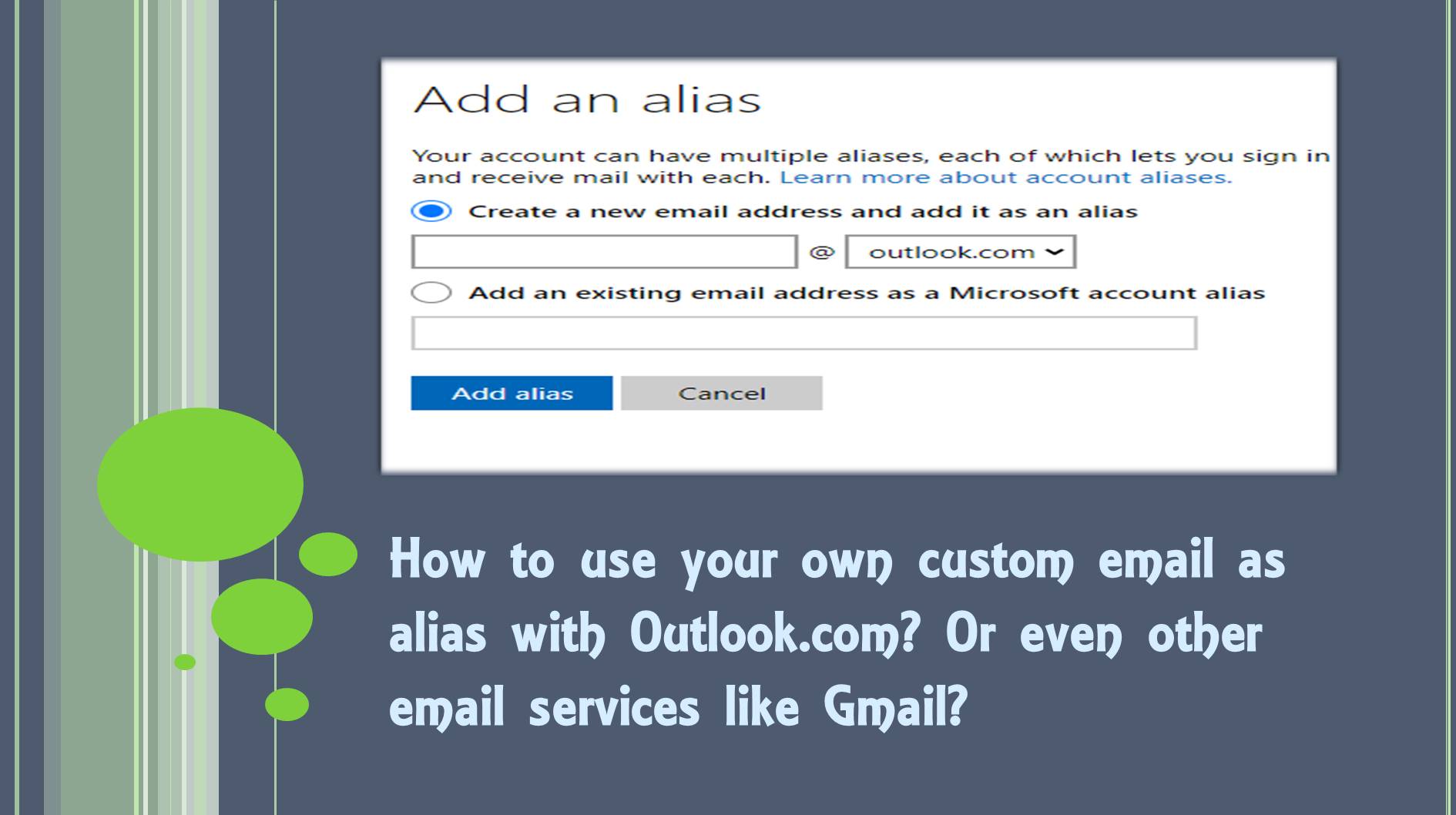 Create outlook email id loproot