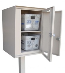 Double letter frontaccess collection box for USPS mail totes US Mail