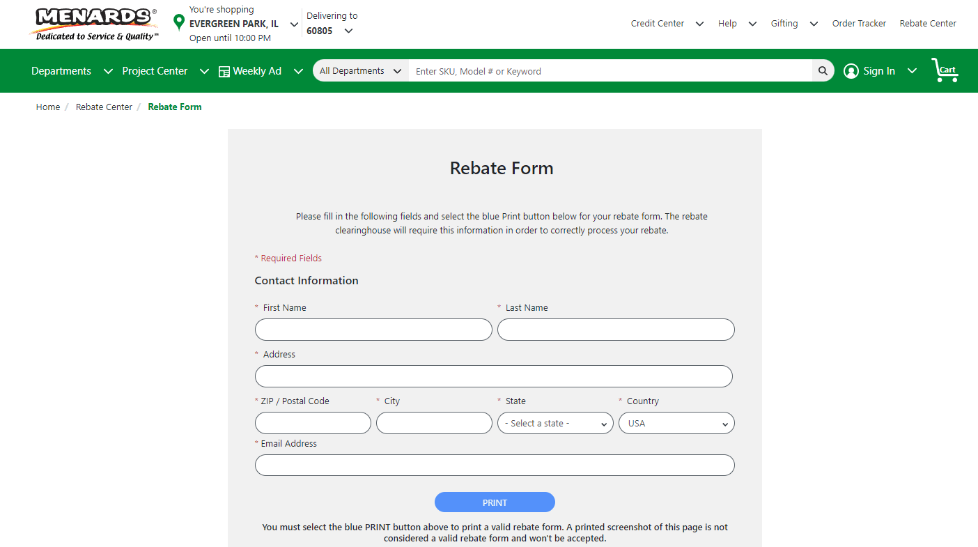 Menards Rebate Forms Printable - USRebate.com