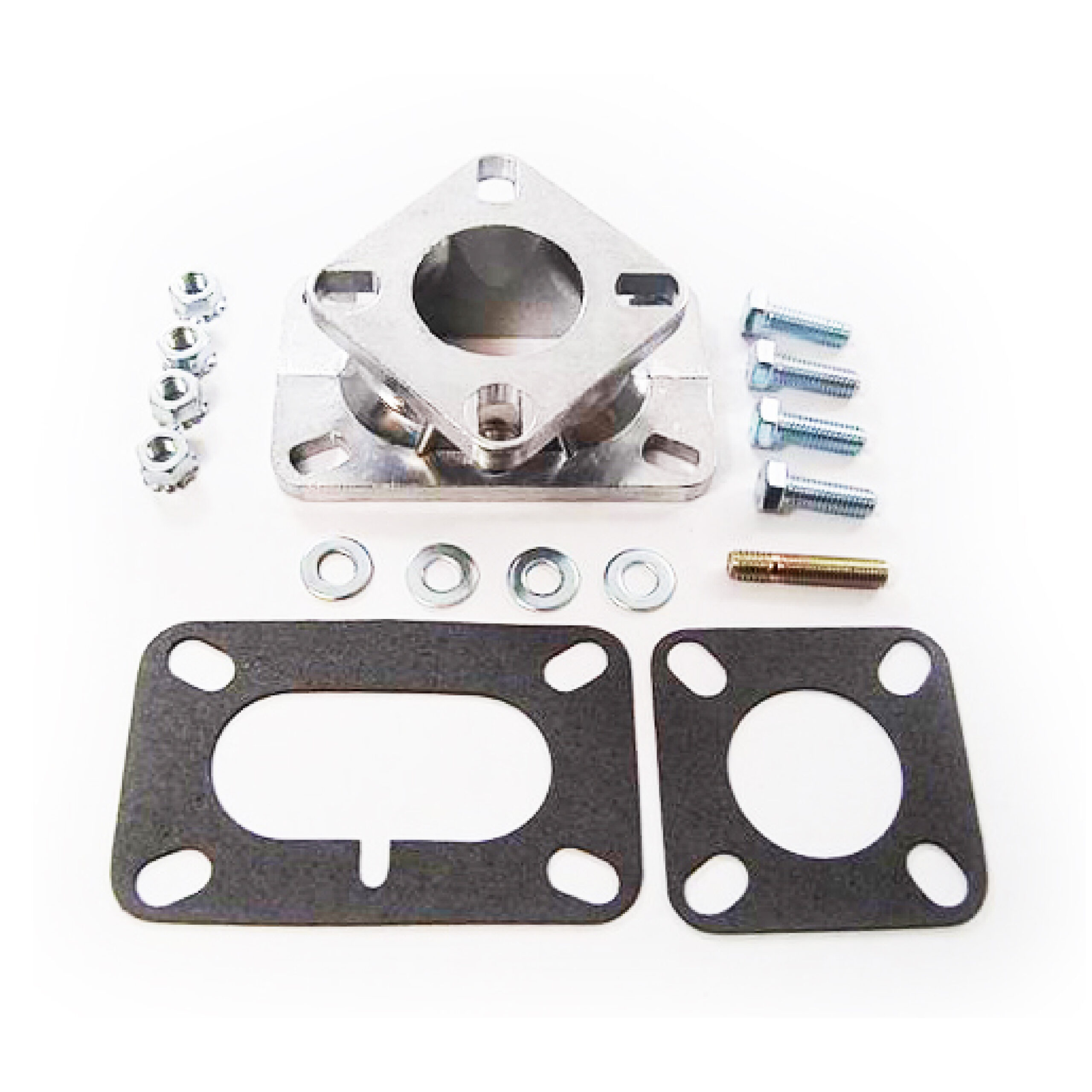 2BBL Carburetor To 1BBL Manifold Adapter Kit Aluminum Racing Power