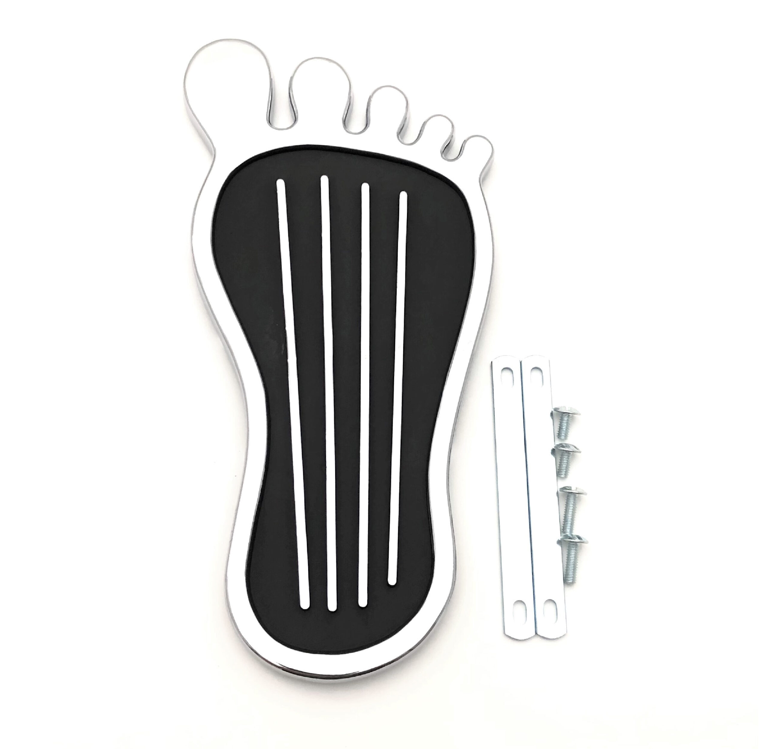 Barefoot Gas Pedal Pad Chrome Racing Power Company