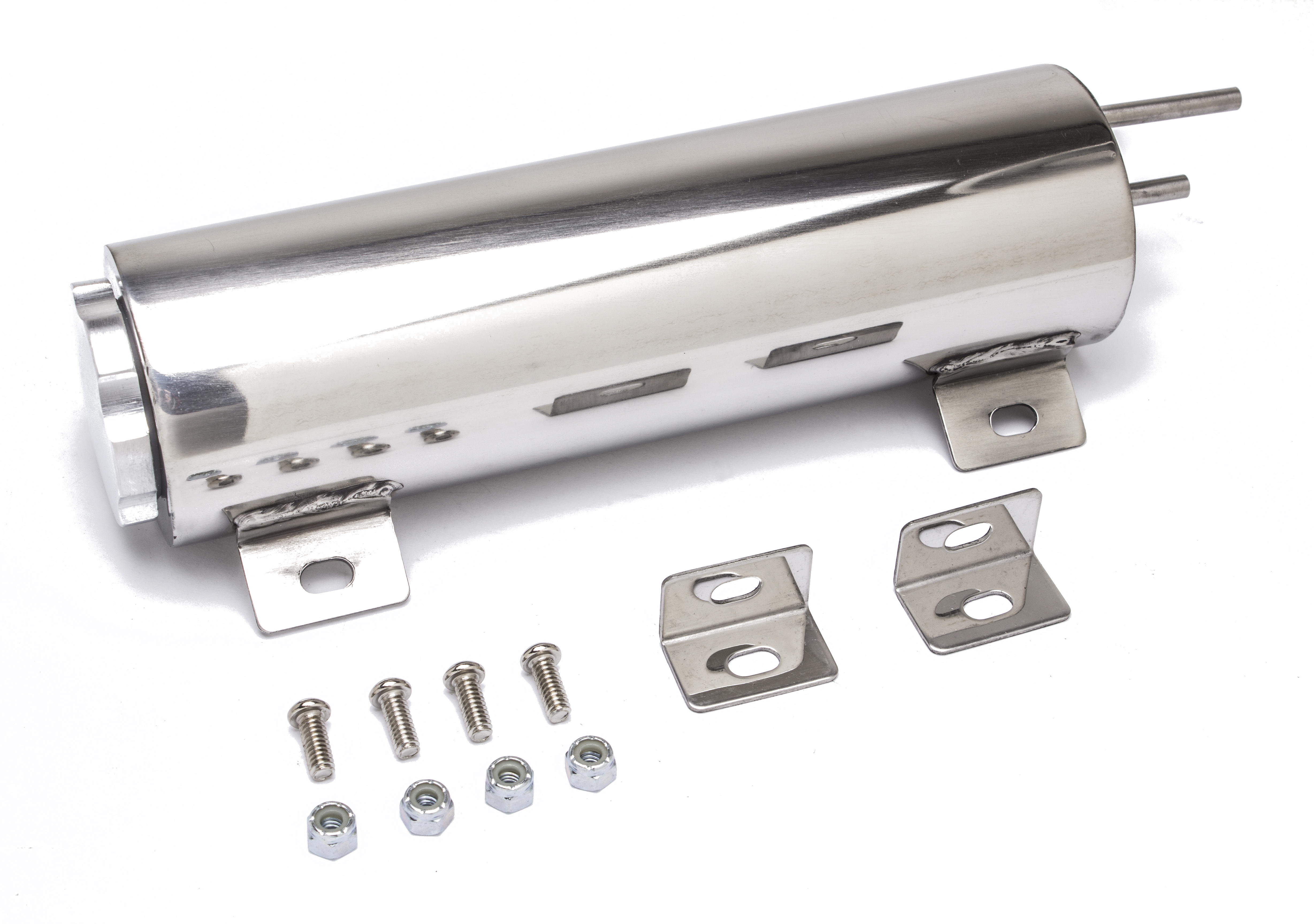 Aluminum 3 x 10 overflow tank – polished – Racing Power Company