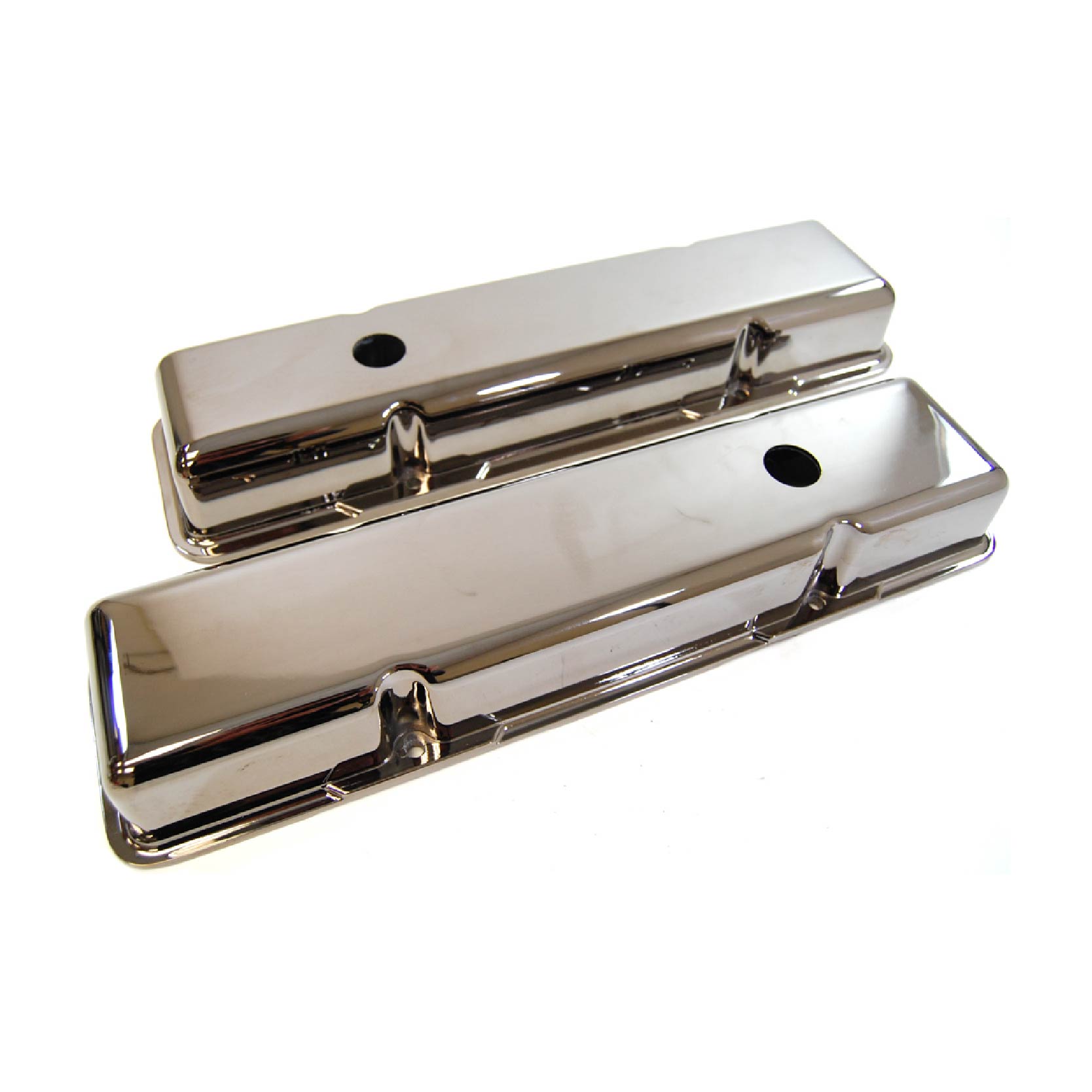 Small Block Chevy Plain Aluminum Valve Covers Baffled Racing Power