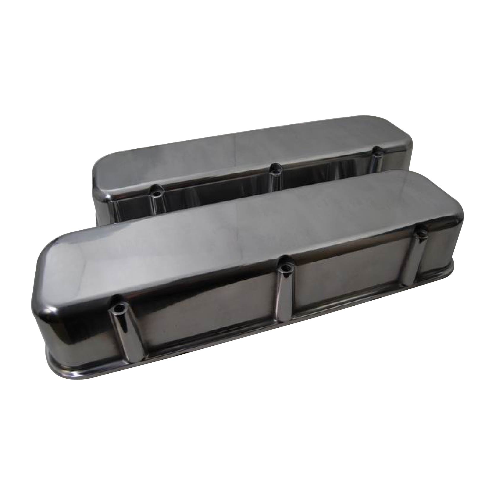 BBC Smooth Aluminum Valve Covers Baffled No Holes Racing Power