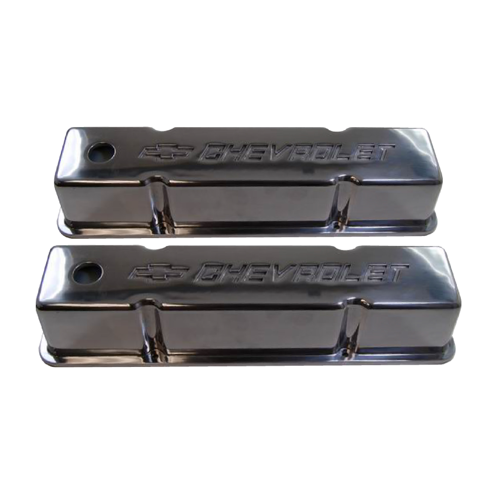 SBC Cast Aluminum Valve Covers W/ Chevrolet Logo Racing Power Company