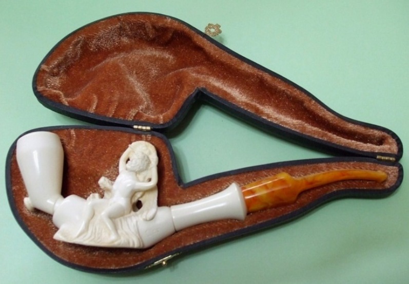 Greek Mythology Ancient Meerschaum Pipe Zeus Titan Hellenistic Vintage