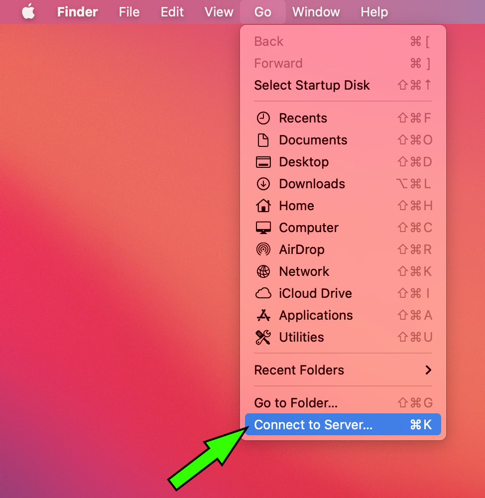 Connecting to a network shared drive on macOS