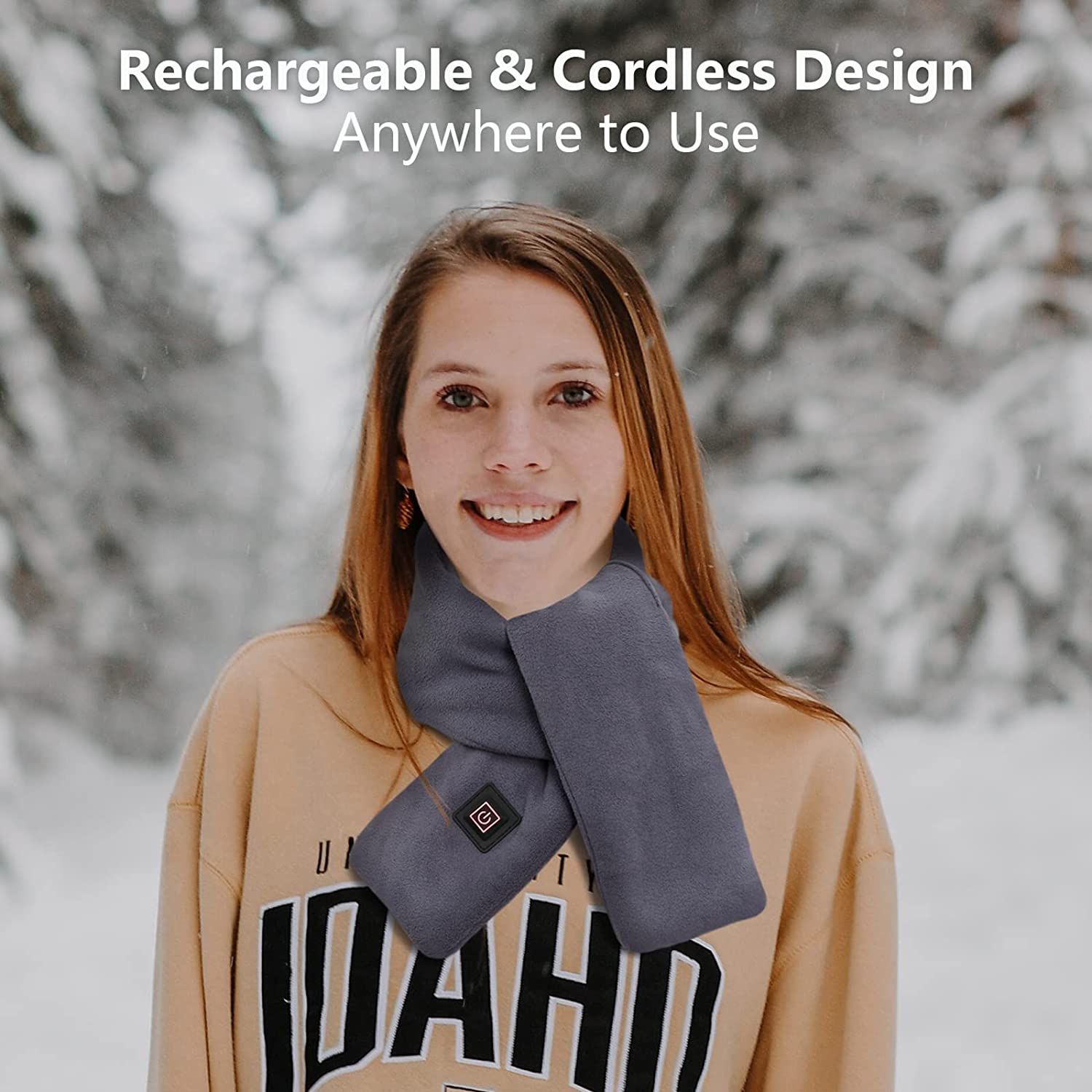 UTK Neck Heating pad, Cordless Heating Pad for Neck Pain Relief, Portable Heated Neck Wrap