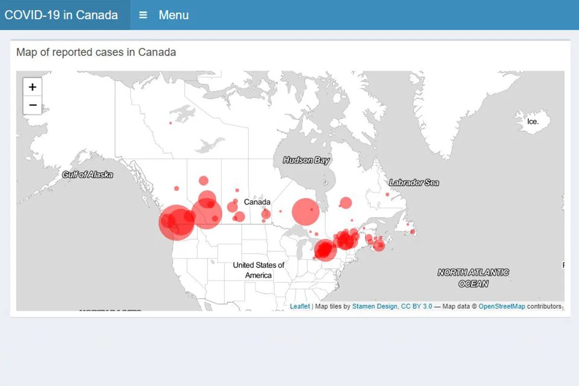 U of T students create dashboard to monitor COVID19 case trajectory in