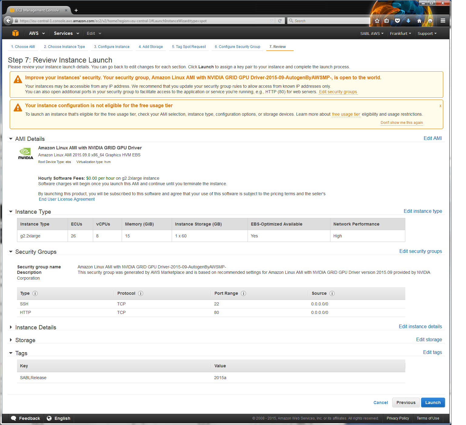 Installing and running SABL on Amazon EC2 with Nvidia GPU acceleration University of