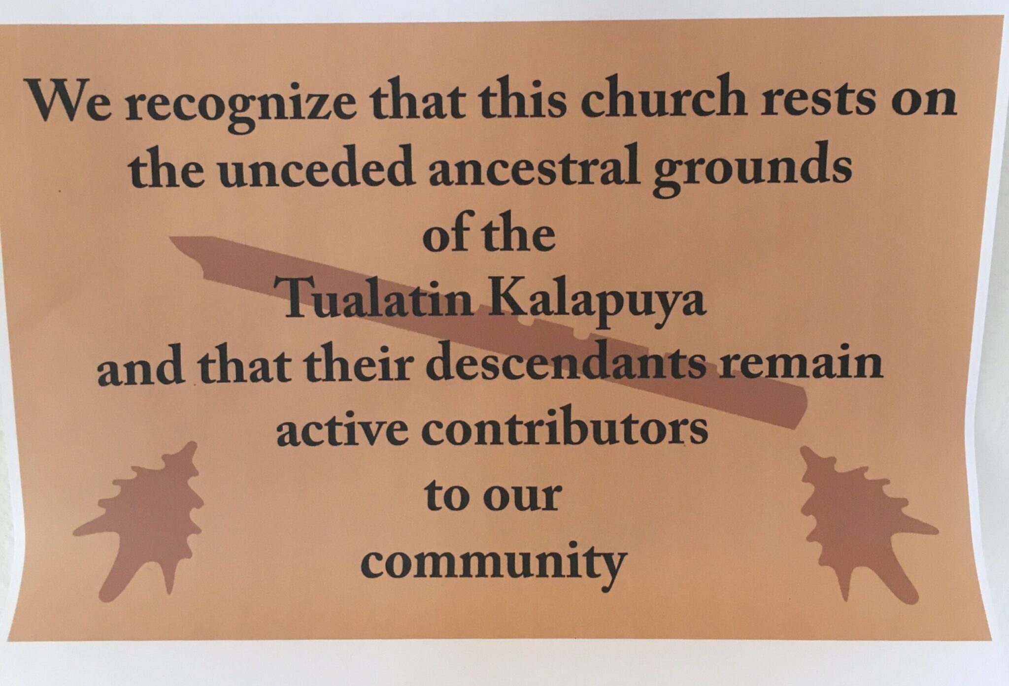 Land Acknowledgment UUCCWC