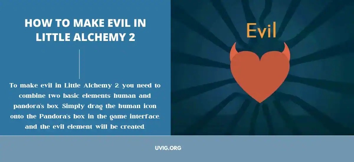 How To Make Evil In Little Alchemy 2? Uvig
