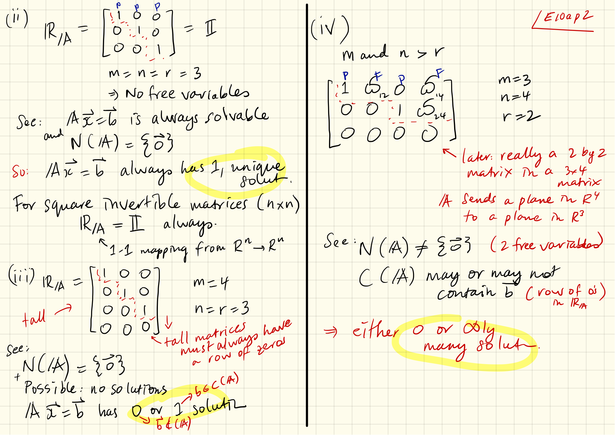 Note Set 10a a Reduced Row Echelon Form Whisperer Matrixology