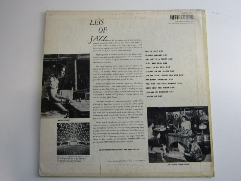 LP, The Jazz Sounds of Arthur Lyman, Leis Of Jazz, 1959 Kringwinkel