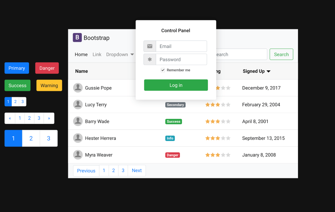 300+ Bootstrap UI Component Snippets Ayro UI