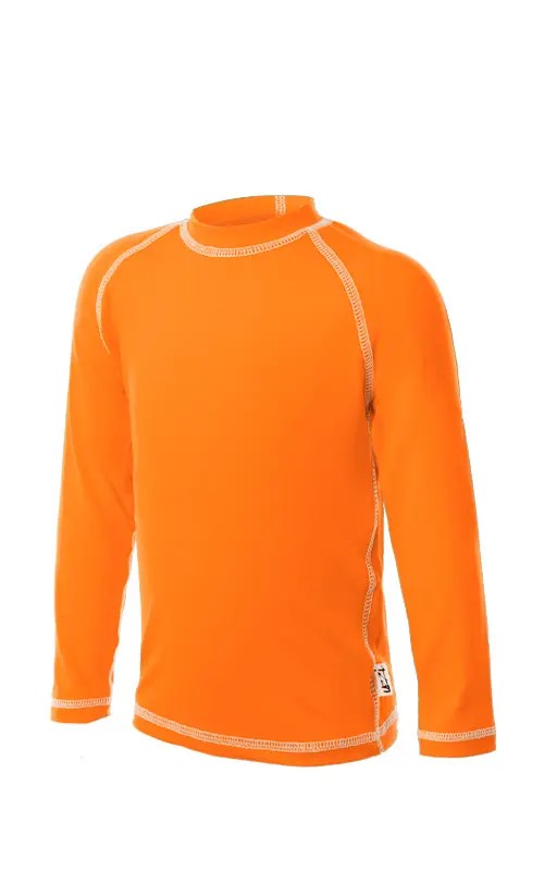 Toddlers Long Sleeve Rash Guards. Sun Protective Shirts Yellow