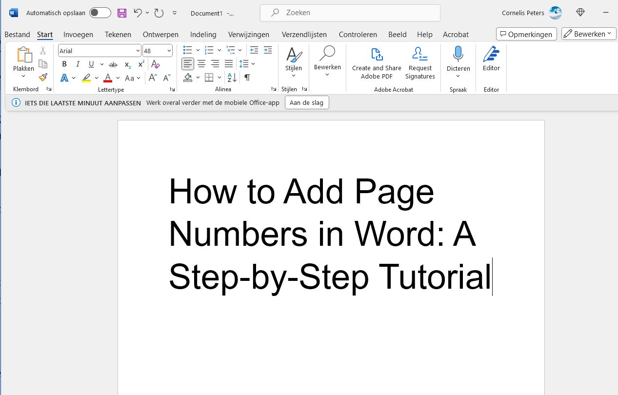 How to Add Page Numbers in Word A StepbyStep Tutorial Universal