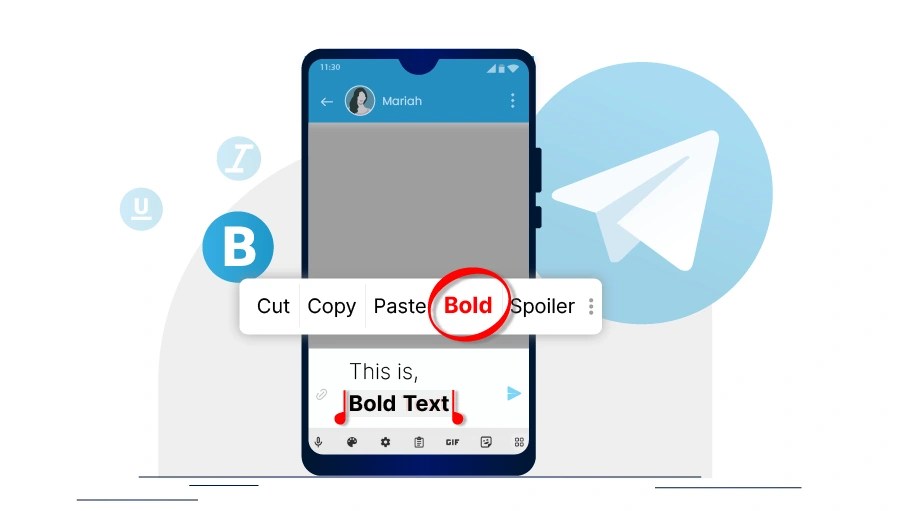 How to Type Bold Text in Telegram vUser website