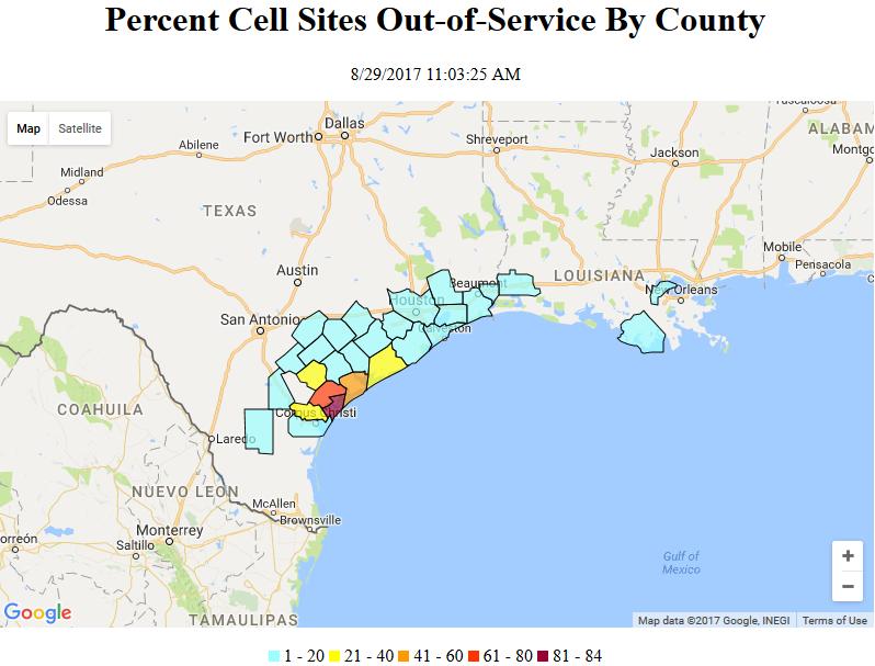 Harvey Power Outage Map Hurricane Harvey Power Outages Vehicle to Grid UK