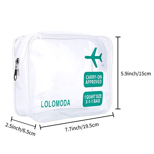 TRAVANDO ® Neceser transparente, 7 envases impermeables (max.100ml) - 1l de  capacidad - bolsa de cosméticos, equipaje de mano - transporte de líquidos  en el avión, botella set de viaje - hombre, mujer