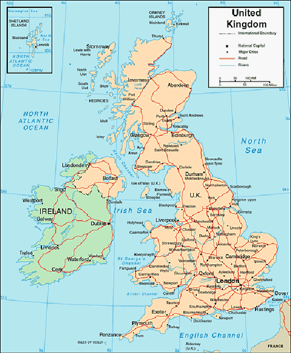 Bodies Of Water Uk Map This map of the United Kingdom shows major cities, bodies of water and