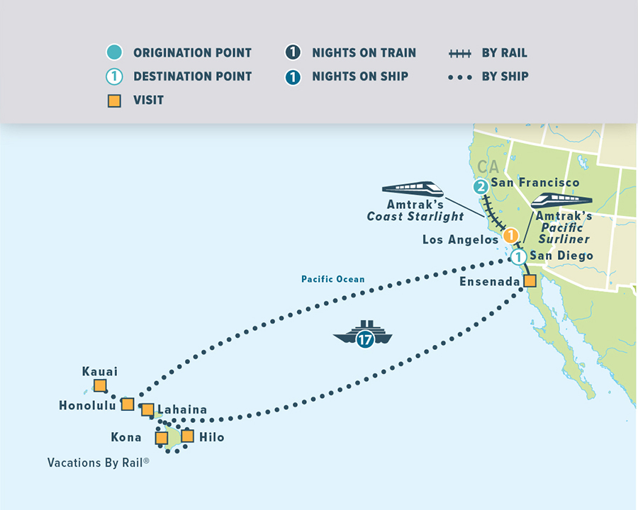 Coast Starlight & Hawaii Cruise