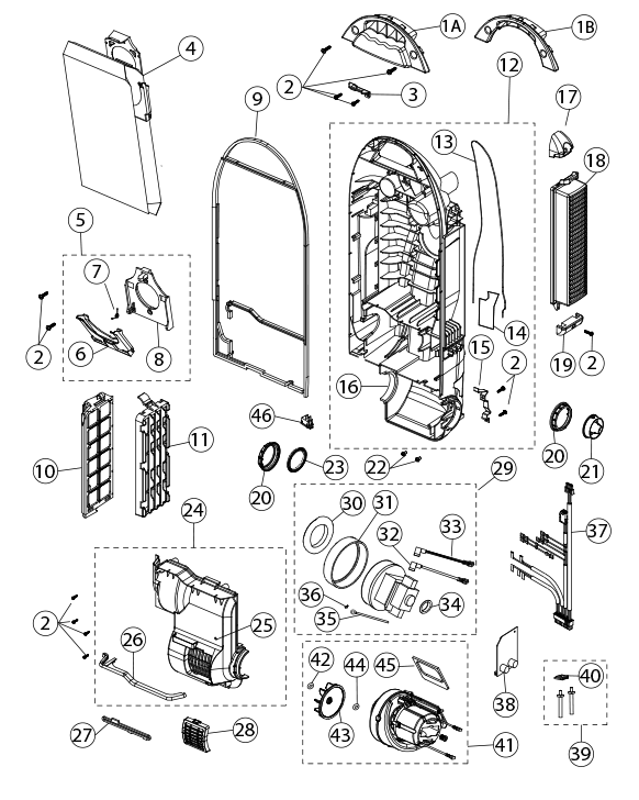 Schematic and parts list for Riccar Model R40P, R40P.LE, R40.LE, R40.2, R40P.2, R40P.4, R40P.6