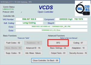 VCDS : Qu'est-ce que la protection SFD ? - VAG Coding