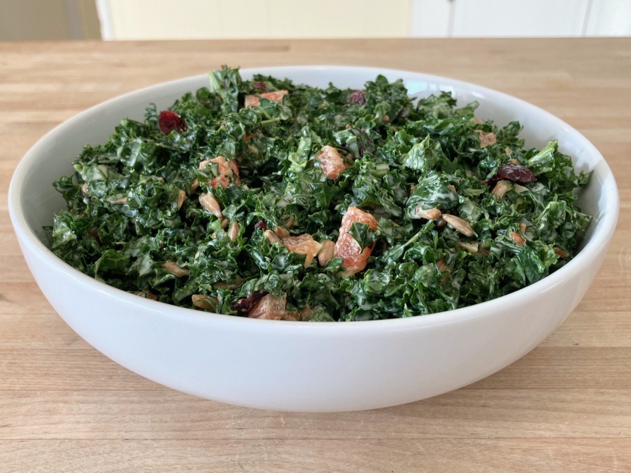 Kale, Orange, Cranberry and Sunflower Seed Salad