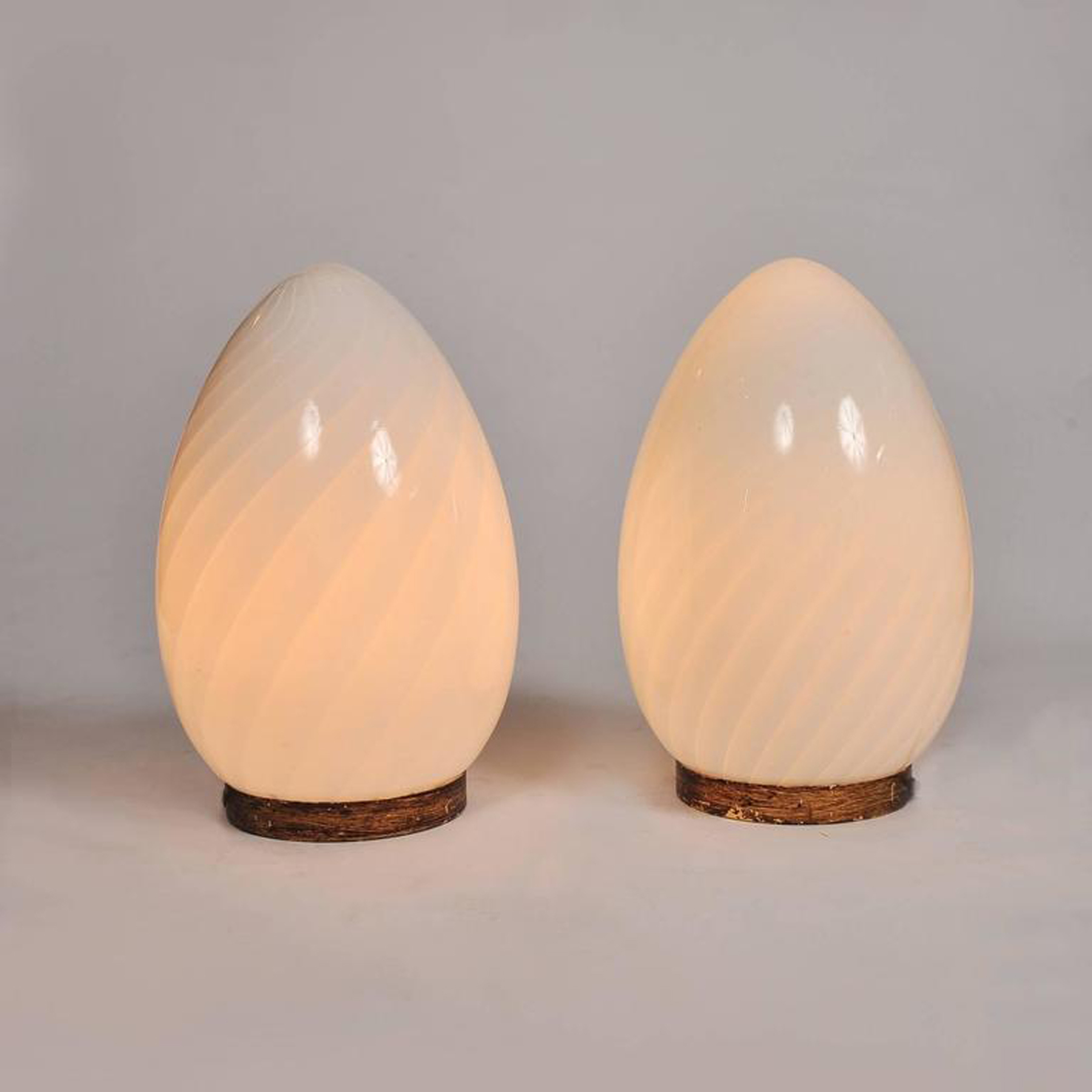 Pair of Italian 1950s 'Egg' Lamps Valerie Wade