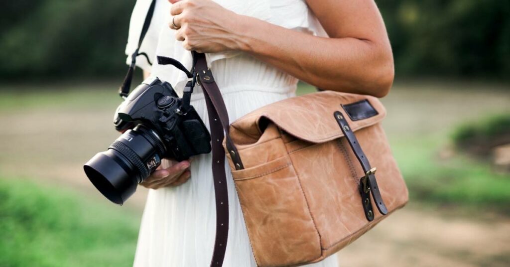 Leather Camera Bag Perfect Accessory for DSLR Photographers