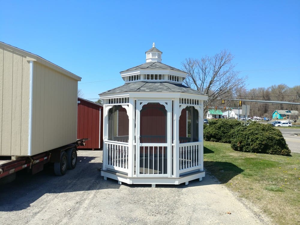 10 x 10 Vinyl Gazebo Valley Structures