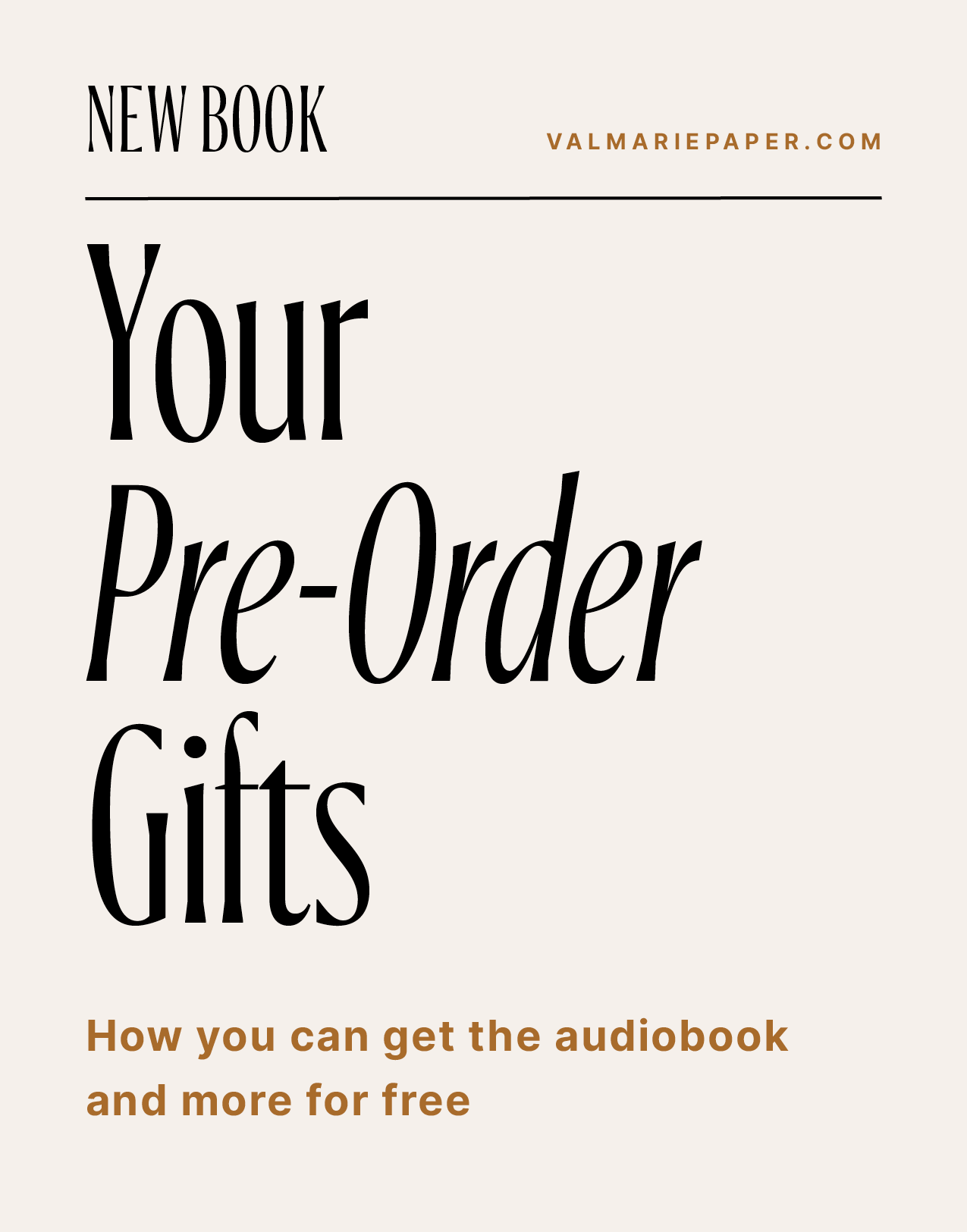 Your gifts for preordering my new book! • Val Marie Paper