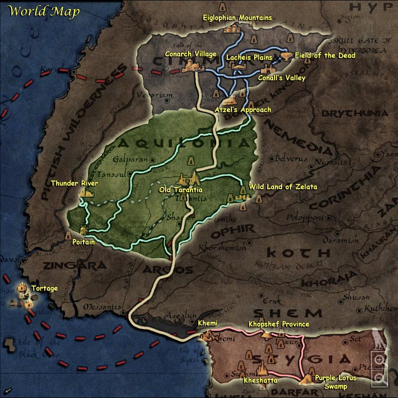 Age Of Conan World Map AoC Maps