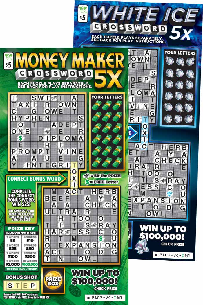 Crossword 5X Series Scratcher 2107 | Virginia Lottery