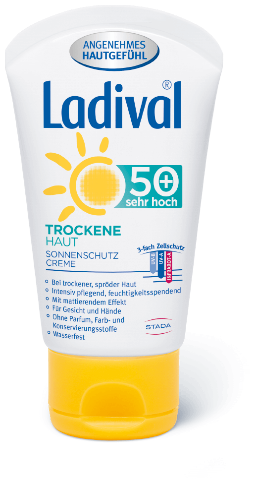 Ladival Trockene Haut Sonnenschutz Creme für Gesicht und Hände LSF 50+