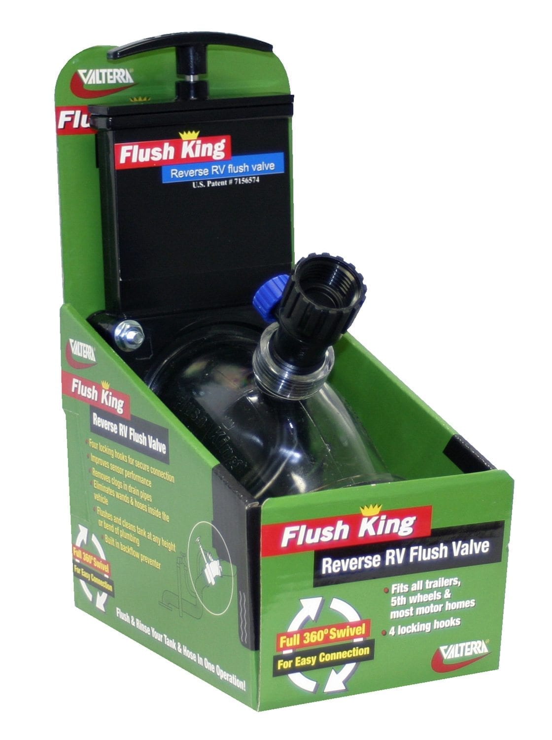 Flush King Reverse RV Flush Valve, Boxed