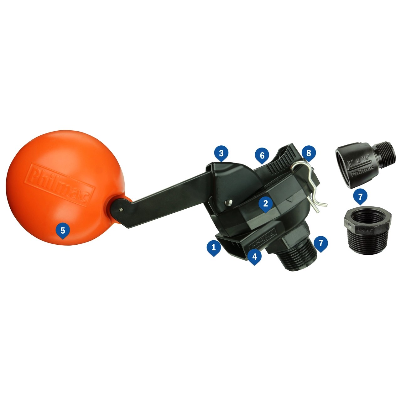 Philmac OptiPHIL 25mm (1") BSP Tapered Threaded Float Valve With Float