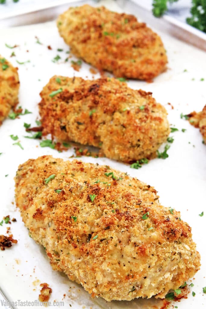 Crusted Parmesan Chicken Breasts Valya's Taste of Home
