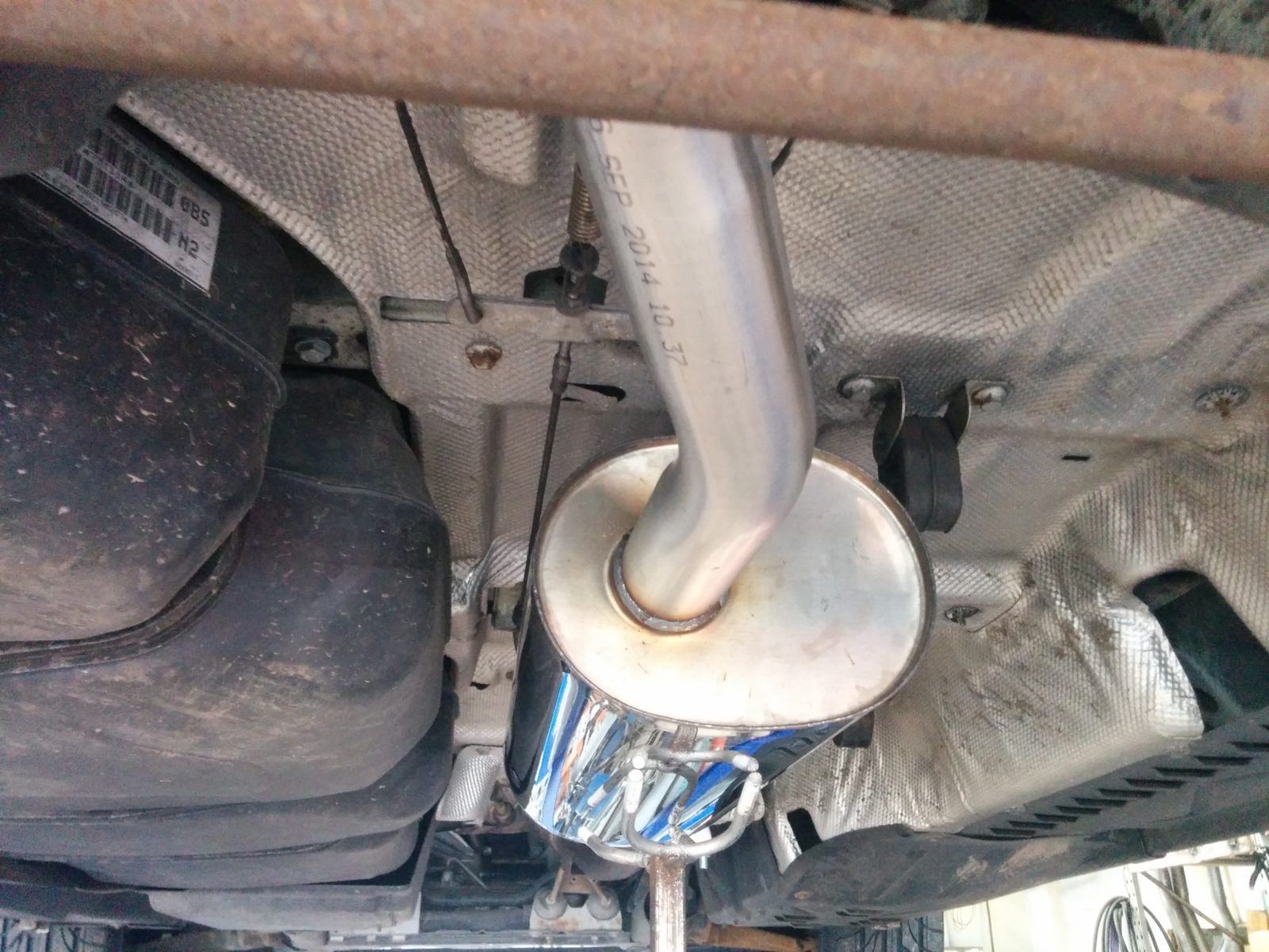 VW T5 Transporter Stainless Steel Custom Built Exhaust System Single
