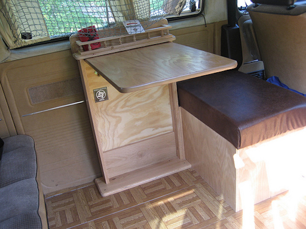 Custom table and bench for the Vanagon Vanagon Hacks