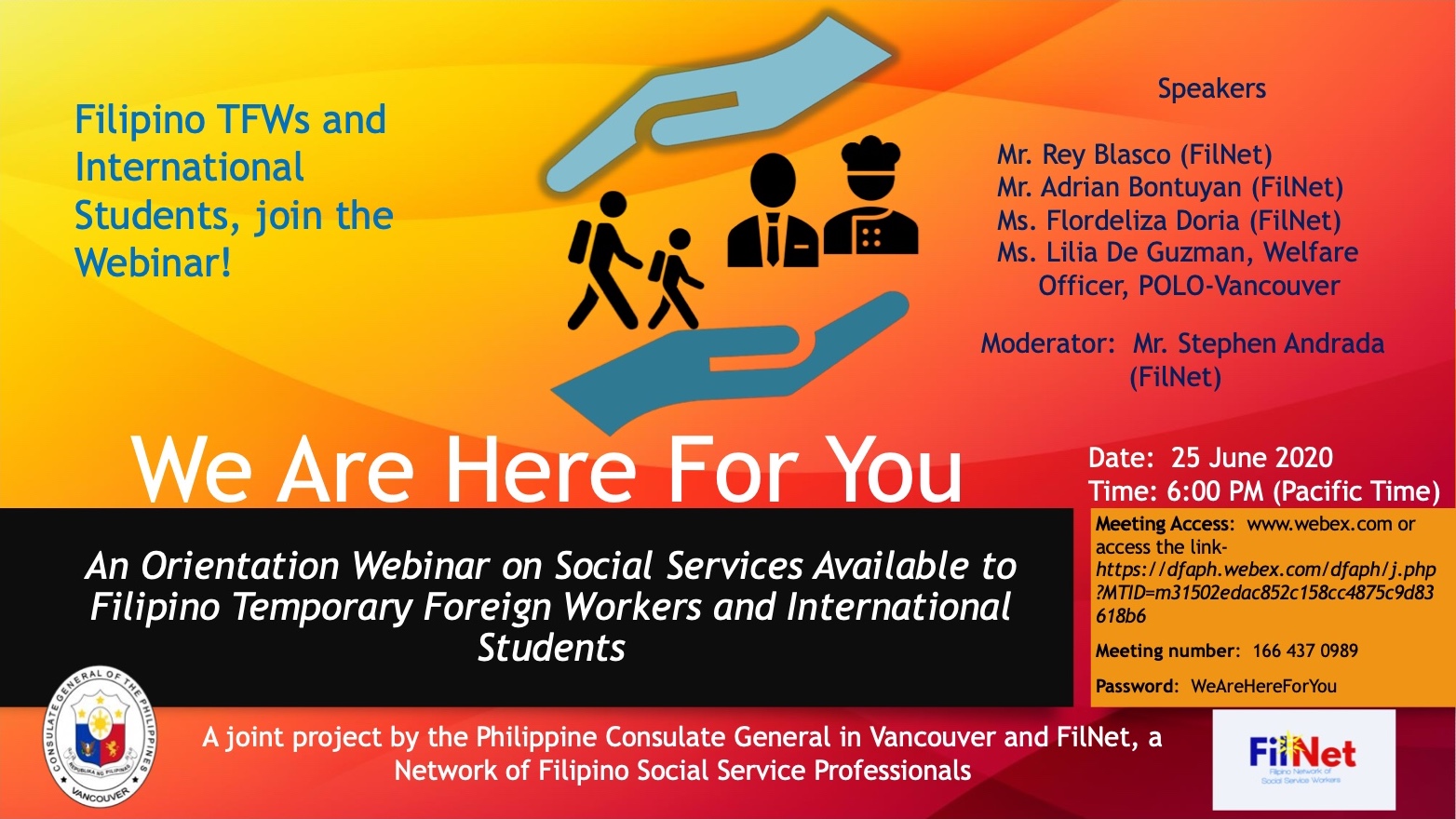 Invitation Orientation Webinar on Social Services Available to