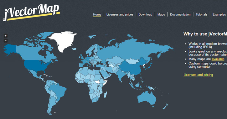 Interactive Maps used in Website Layouts