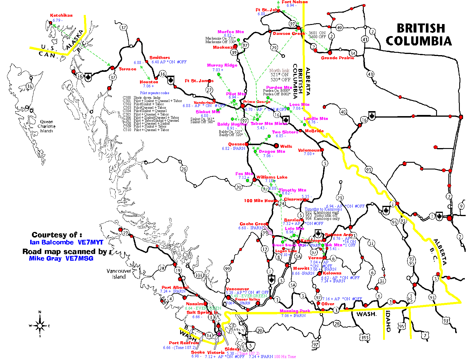 Amateur Radio Repeater Maps