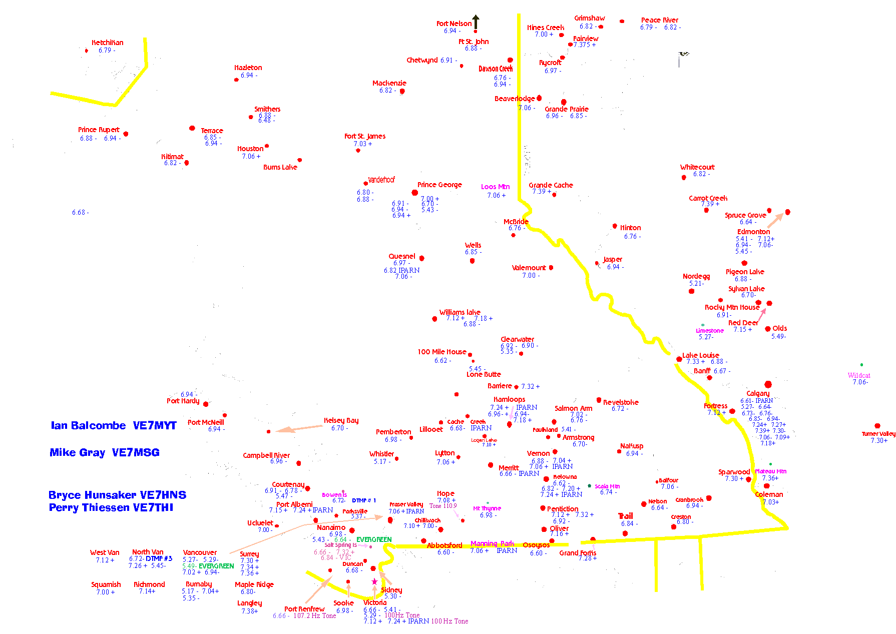 Amateur Radio Repeater Maps