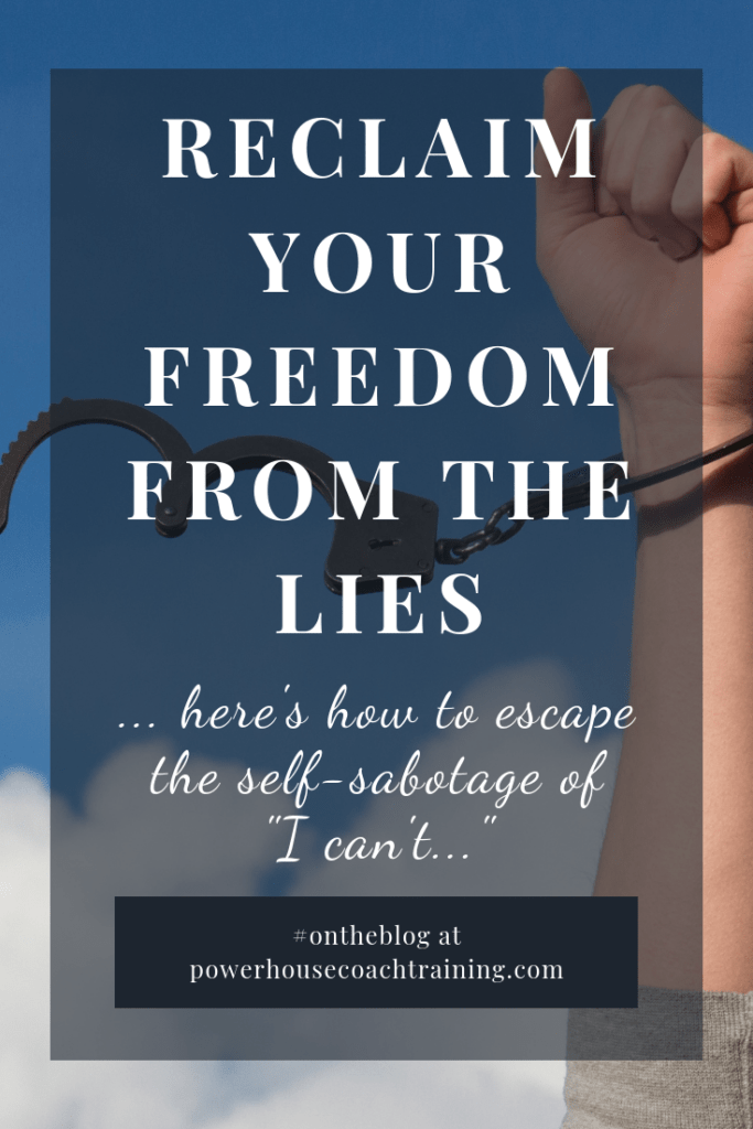Reclaim Your Freedom from the "I can't..." Lies Vanessa Long