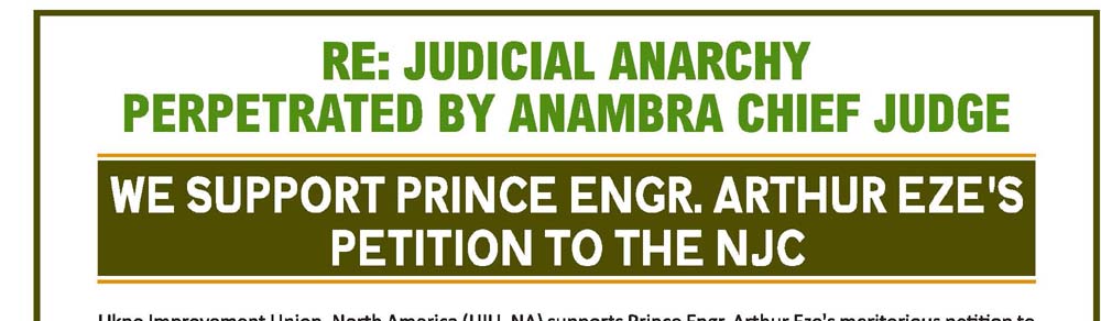 Re: Judicial Anarchy Perpetrated By Anambra Chief Judge - Vimarsana News